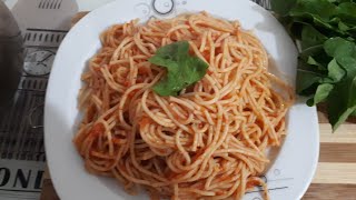 DOMATES SOSLU SPAGETTI TARIFI😊😊 [upl. by Winchester]