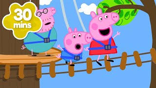 Peppas Wobbly Bridge Challenge 🐽  Peppa Pig Full Episodes [upl. by Boucher]