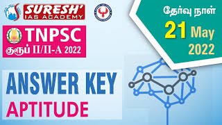 TNPSC  Group 22A  Answer Key  Maths  21052022  Suresh IAS Academy [upl. by Jarib]