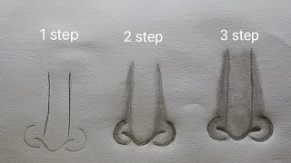 How to Realistic nose drawing 😱 viral video [upl. by Dory346]