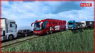 Bus Driving Through Chaos ETS2s Most Dangerous Route [upl. by Huskamp]