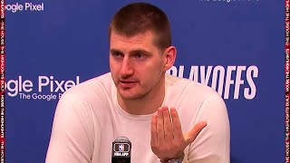 Nikola Jokic Responds to Incident with Suns Owner amp Game 4 Loss Postgame Interview [upl. by Donela758]