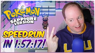 NEW PERSONAL BEST POKEMON SAPPHIRE SPEEDRUN IN 15717 2ND PLACE [upl. by Ferde]