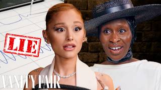 Ariana Grande amp Cynthia Erivo Take Lie Detector Tests  Vanity Fair [upl. by Atinoj]