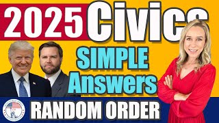 2025 US Citizenship Official USCIS 100 Civics Questions 2008 version v8R1 [upl. by Richer947]