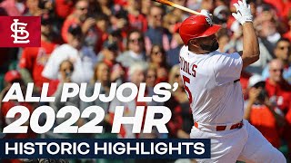 Every ‘22 Pujols HR  St Louis Cardinals [upl. by Blunt36]