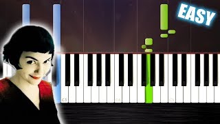 Comptine dun autre été  Amélie  EASY Piano CoverTutorial by PlutaX  Synthesia [upl. by Nordek]