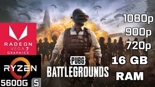 PUBG Battlegrounds  Ryzen 5600g  16 GB RAM  Benchmark [upl. by Gilda807]