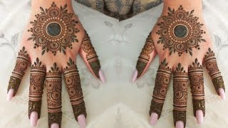 Simple Gol Tikki Mehndi Design  Easy Back Hand Mehndi Designs  Mehndi Design For Beginners [upl. by Aicilana300]