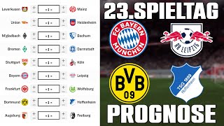 23Spieltag Bundesliga 2324 Prognose  Alle Spiele amp Tipps [upl. by Ainafets]