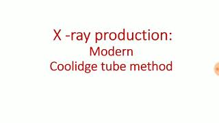 X ray Production by Coolidge tube [upl. by Ylrad]