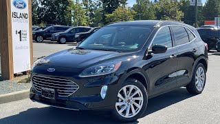 2021 Ford Escape Titanium  Panoramic Moonroof NAV AWD Review  Island Ford [upl. by Kifar]