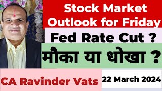 Stock Market Outlook for Tomorrow by CA Ravinder Vats [upl. by Malina]