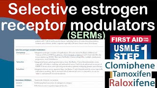 Selective estrogen receptor modulators SERMs Clomiphene Tamoxifen amp Reloxifene in HindiUrdu [upl. by Danie]