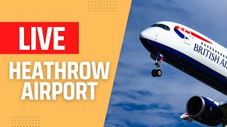 🔴LIVE  LONDON HEATHROW PLANE SPOTTING LHREGLL  Arrivals amp Departures  Plane Spotting [upl. by Jen581]