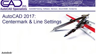 AutoCAD 2017 Centerline and Centermark Settings [upl. by Paik928]