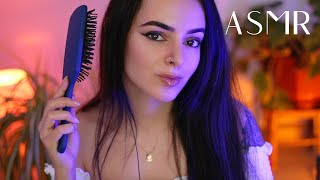 ASMR Slow Gentle Hair Play Brushing amp Braiding  Nymfy Official [upl. by Dnalyk]