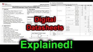 EEVacademy  Digital Design Series Part 4  Digital Logic Datasheets Explained [upl. by Anahsahs393]