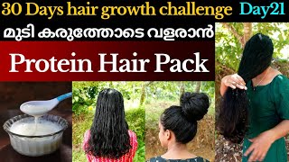 Best Protein hair pack for hair growth❤ Protein hair treatment at home❤hair fall treatment at home [upl. by Delanos]