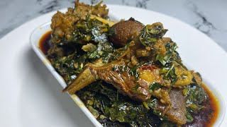 HOW TO MAKE EDIKANG IKONG  VEGETABLE SOUP WITH UGWU AND WATERLEAF  EASY RECIPE  FOR BEGINNERS [upl. by Niran]