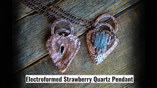 Jewelry Making Tutorials Making an Electroformed Pendant From a Strawberry Learn Electroforming [upl. by Nylteak]