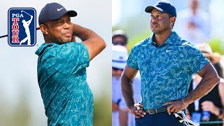 Tiger Woods shoots 2under 70  Round 2  Hero  2023 [upl. by Arleyne]