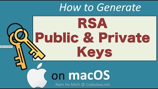 How to Generate RSA Public and Private Keys on macOS [upl. by Nanreh258]