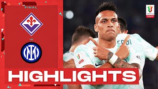 FiorentinaInter 12  Inter lift the trophy Goals amp Highlights  Coppa Italia Frecciarossa 202223 [upl. by Arikihs469]