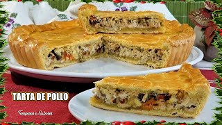 IRRESISTIBLE TARTA DE POLLO PARA NAVIDAD Fácil y muy Deliciosa [upl. by Eenor925]