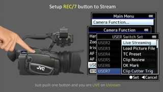 JVC GYHM200 amp GYLS300  explication du streaming Ustream  Cobrason [upl. by Jacob]