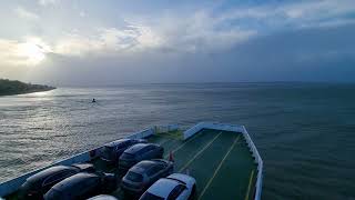 Red Funnel Car Ferry The Red Eagle Departure from Cowes Isle Of Wight [upl. by Rhetta]