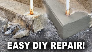 How to Repair Broken Concrete Stairs  Quick and Easy [upl. by Adnawak]