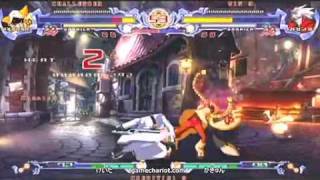 BlazBlue 052509  KeitaTaokaka vs KaqnRagnaJin [upl. by Neillij]