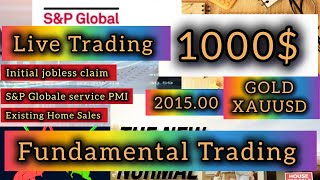 What about todays initial jobless claim and SampP amp Existing Home SalesLive trading GOLD අද GOLD [upl. by Danyette]