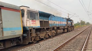 BMTC Livery KJM WDP4D with 16588 Bikaner  Yesvantpur Express  Indian Railways [upl. by Janiuszck]