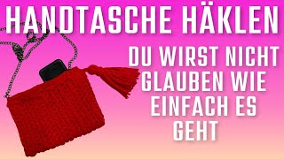 Textilgarn Handtasche unfassbar einfach zu häkeln Häkelanleitung Handtasche [upl. by Alohcin]