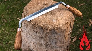 Blacksmithing  Forging a drawknife [upl. by Nylirahs843]