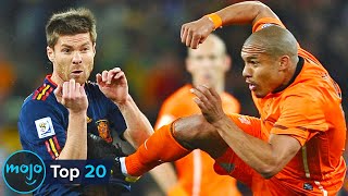 Top 20 Craziest Football Fouls Ever [upl. by Ddot]