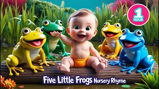 Five Little Speckled Frogs 🐸  Fun Counting Song for Kids  Nursery Rhymes amp Preschool Learning [upl. by Tarfe749]