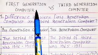 First generation computer versus third generation computerfirst generation and third generation [upl. by Redmund]