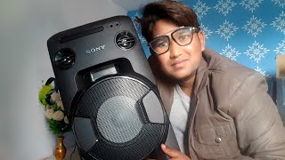 Sony MHCV11 FULL DETAIL Review IN HINDI Information About All Sony Party Speaker with live DEMO [upl. by Avra]