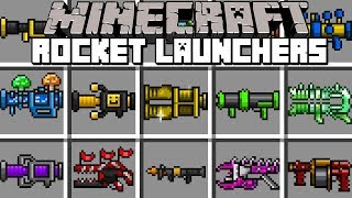 Minecraft ROCKET LAUNCHERS MOD  CRAFT NUCLEAR LAUNCHERS TO BATTLE BOSSES  Modded MiniGame [upl. by Glynias825]