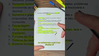 Conteúdo programático para prova dos correios matematica correios concursos [upl. by Ydnes]