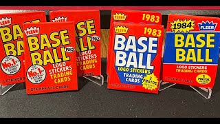 Vintage Wax Pack Rip 1982  1983  1984 Fleer Baseball Break 40 year old packs 😮 [upl. by Savior734]