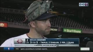 Brian Dozier on his recent success at the plate quotHitting is contagiousquot [upl. by Sherie686]