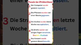 Deutsch A2 bis B1 Das Passiv im Präteritum  Durch Beispielsätze [upl. by Polik580]