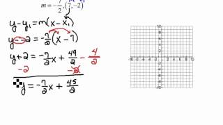 Writie Equation from Point and Slope 4 34 [upl. by Anelle]