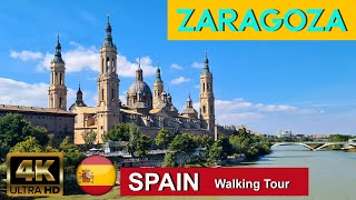 🇪🇦 Zaragoza Spain Walking Tour 4K 60fps UHD [upl. by Cassiani411]