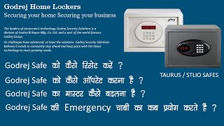 How to operate godrej Locker electronic safe Taurus  Unboxing  Features use Hindi  Installation [upl. by Eerpud475]