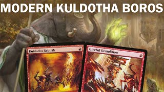 THE OCTOGOB IS GIVING BIRTH Modern Kuldotha Boros with 8 Rebirths thanks to ONE Aggro Loxodon MTG [upl. by Ellivro587]